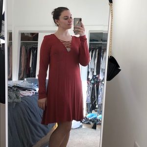 Cute strappy Express burnt orange dress